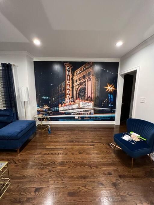 The Blue Golden Luxury Modern 3- Bedroom Apartment In Chicago Exterior photo